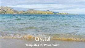  Presentation with goa beach - Colorful slides enhanced with goa coastline - footprints on the beach backdrop and a gray colored foreground