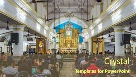  Presentation with church people - Cool new presentation theme with goa-india-december-24-2019 backdrop and a violet colored foreground