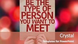  Presentation with goal - Colorful theme enhanced with goal emplates - be the type of person backdrop and a coral colored foreground