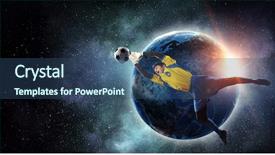  Presentation with game - Beautiful slides featuring goal keeper - it is game time mixed backdrop and a ocean colored foreground