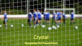  Presentation with goal - Theme having goal net and som player background and a  colored foreground