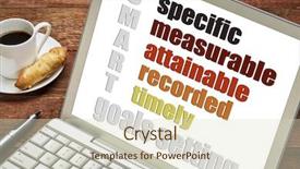 Presentation with goal setting - Presentation design having goal setting concept - smart specific background and a soft green colored foreground