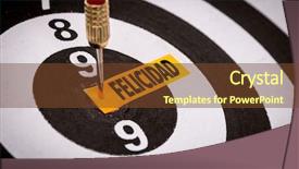  Presentation with goal setting - Audience pleasing slide set consisting of goal setting health - happiness in spanish backdrop and a  colored foreground