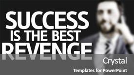  Presentation with goal image - Beautiful presentation theme featuring goal therapy - business man with the text backdrop and a gray colored foreground