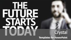  Presentation with goal image - PPT theme consisting of goal therapy - business man with the text background and a  colored foreground