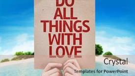  Presentation with love - Slide deck with goal therapy - do all things with love background and a coral colored foreground