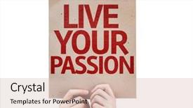  Presentation with passion - PPT theme enhanced with goal therapy - live your passion card isolated background and a  colored foreground