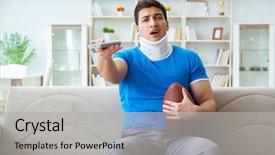  Presentation with man watching woman preparing vegetables - Cool new slides with goal therapy - man with neck injury watching backdrop and a  colored foreground