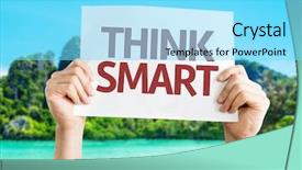  Presentation with smart card - Audience pleasing PPT theme consisting of goal therapy - think smart card backdrop and a  colored foreground