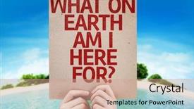  Presentation with goal - Presentation having goal therapy - what on earth am i background and a coral colored foreground