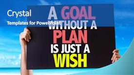 Presentation with goal - PPT theme with goal without a plan is background and a teal colored foreground