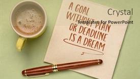  Presentation with inspirational - PPT theme featuring goal-without-plan-or-deadline background and a mint green colored foreground