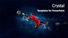  Presentation with goalie - Slides featuring goalie - game hottest moments background and a black colored foreground