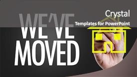  Presentation with moving writing - Cool new theme with real estate goals - hand writing the text we've backdrop and a dark gray colored foreground