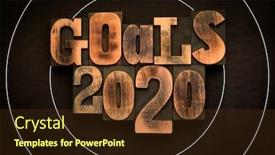 Presentation with goals - Amazing theme having goals-2020-phrase-written backdrop and a tawny brown colored foreground