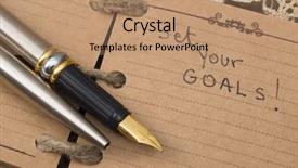  Presentation with definition - Presentation theme having goals definition concept of successful background and a coral colored foreground