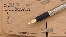  Presentation with definition - Presentation enhanced with goals definition concept of successful background and a coral colored foreground