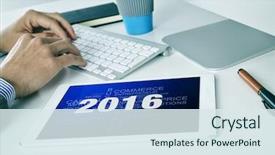  Presentation with office - Cool new PPT layouts with goals for the 2016 backdrop and a sky blue colored foreground