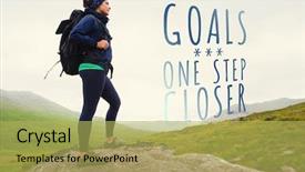  Presentation with rock - Amazing presentation having view against goals one step backdrop and a yellow colored foreground