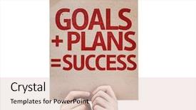  Presentation with goals - Cool new slides with goals plans success card isolated backdrop and a lemonade colored foreground