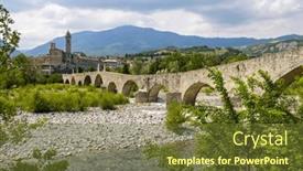  Presentation with devil - Slide deck with gobbo-bridge-also-devil-bridge and a tawny brown colored foreground