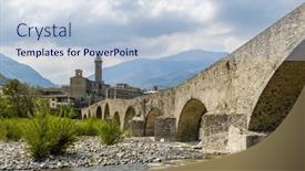  Presentation with devil - Presentation theme featuring gobbo-bridge-also-devil-bridge and a lemonade colored foreground