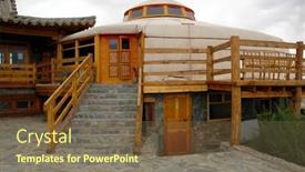  Presentation with june - Slide set enhanced with gobi-desert-mongolia-june-30 background and a tawny brown colored foreground