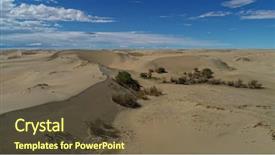  Presentation with mongolia gobi - Beautiful presentation theme featuring gobi desert sand dunes mongolia backdrop and a tawny brown colored foreground