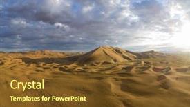  Presentation with mongolia gobi - Presentation theme having gobi desert sand dunes mongolia background and a tawny brown colored foreground