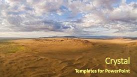  Presentation with mongolia gobi - PPT layouts having gobi desert sand dunes mongolia background and a tawny brown colored foreground