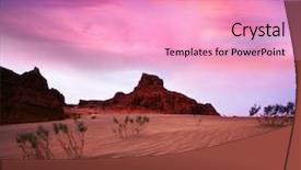  Presentation with desert - Presentation theme featuring gobi desert background and a coral colored foreground