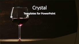  Presentation with goblet - Slide deck with goblet of red wine background and a black colored foreground