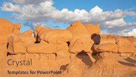  Presentation with utah - Theme with goblin-state-park-near-hanksville background and a gold colored foreground
