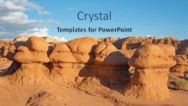  Presentation with utah - Presentation theme featuring goblin-state-park-near-hanksville background and a light blue colored foreground