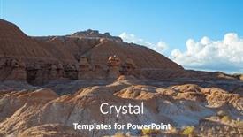  Presentation with utah - Presentation design consisting of goblin-state-park-near-hanksville background and a tawny brown colored foreground