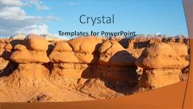  Presentation with utah - Slides having goblin-state-park-near-hanksville background and a light blue colored foreground