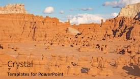 Presentation with utah - Presentation enhanced with goblin-state-park-near-hanksville background and a gold colored foreground