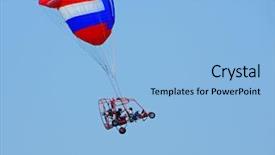  Presentation with parachute - Slide deck enhanced with  background and a  colored foreground