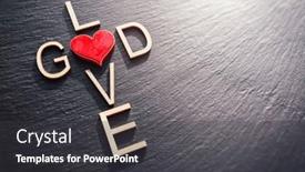  Presentation with god love - Presentation design featuring god-and-love-words-written and a dark gray colored foreground