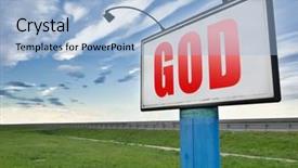  Presentation with salvation - Colorful PPT theme enhanced with god and salvation search road backdrop and a light blue colored foreground