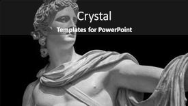  Presentation with ancient greek - Cool new theme with god-apollo-bust-sculpture-ancient backdrop and a dark gray colored foreground