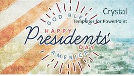  Presentation with presidents - Amazing PPT layouts having god bless america happy presidents backdrop and a sky blue colored foreground