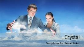  Presentation with virtual laboratory - PPT layouts with god control - scientists in the environmental virtual background and a light blue colored foreground