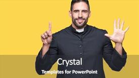  Presentation with christian funeral - Cool new presentation theme with god count - young christian priest over isolated backdrop and a  colored foreground