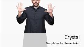  Presentation with christian - Audience pleasing slides consisting of god count - young christian priest over isolated backdrop and a white colored foreground
