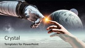  Presentation with creation - Colorful PPT layouts enhanced with god created earth - concept of creation mixed media backdrop and a  colored foreground