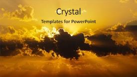  Presentation with creation god - Audience pleasing PPT theme consisting of god creation - beautiful sunset backdrop and a yellow colored foreground