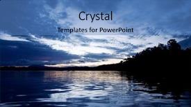  Presentation with creation - PPT theme consisting of god creation - calm water at dusk background and a  colored foreground