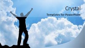  Presentation with worship - PPT theme with god element of design background and a light blue colored foreground