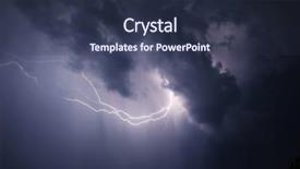  Presentation with thunderstorm - Theme with god evil - dark ominous clouds thunderstorm background and a tawny brown colored foreground